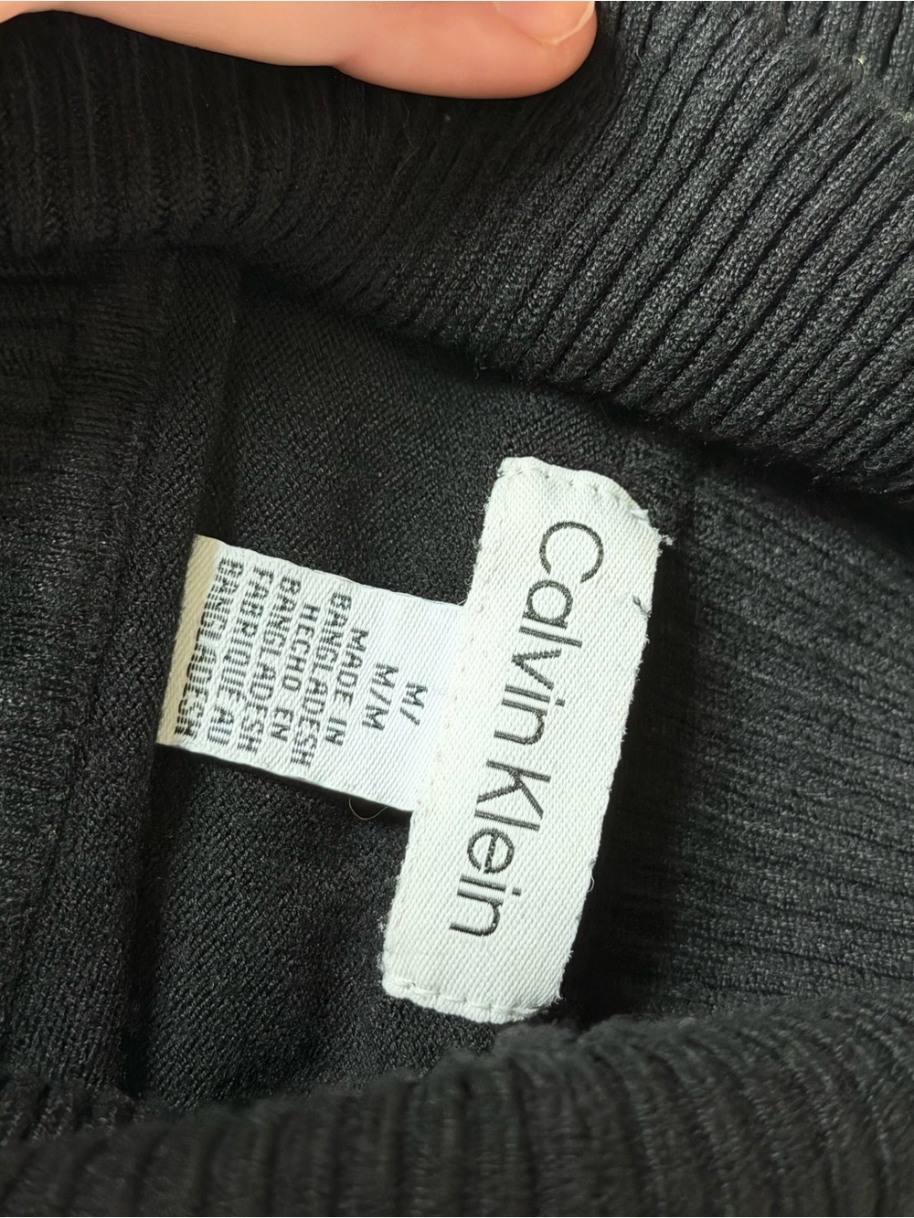 Calvin Klein Classic Black Knit Sweater - Picture 6 of 7